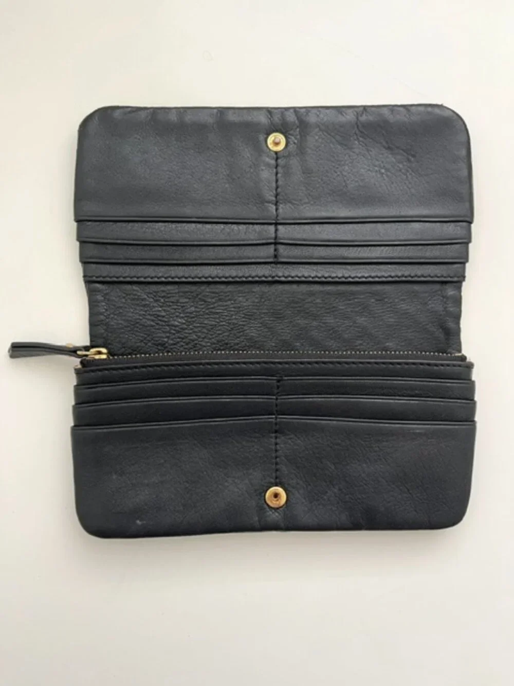 Christopher Kon Black Woven Leather Wallet